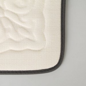 Набор ковриков для ванны и туалета  «Узор», 3 шт: 38*43, 40*50, 50*80 см, цвет серый