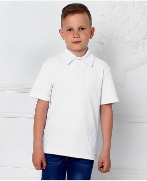 Белая рубашка-поло для мальчика 7274-МЛШ20