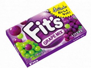 Резинка жевательная FIT`S Grape MIX, Lotte, 24.6 г, 1/10/200