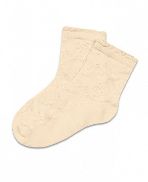 Молочные ажурные носки для девочки 35641-ПЧ18