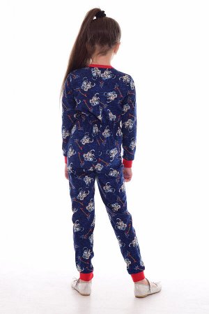 Пижама детская 7-244а (синий), комбинезон