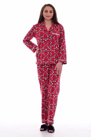 Пижама женская 1-179б (красный)