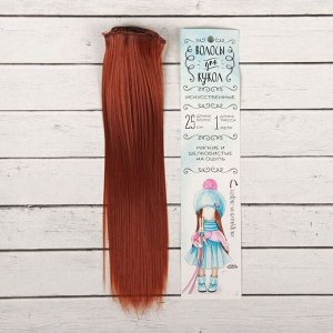 Волосы - тресс для кукол «Прямые» длина волос: 25 см, ширина:100 см, цвет № 13