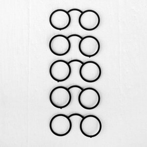 Очки для игрушек "Пенсне", набор 5 шт., размер 1 шт. 5,6-2,5-0,4 см, цвет чёрный