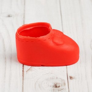 Ботинки для куклы «Бант», длина подошвы: 7,5 см, 1 пара, цвет красный