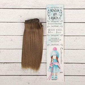 Школа талантов Волосы - тресс для кукол «Прямые» длина волос: 15 см, ширина:100 см, цвет № 18В