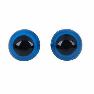 Глаза винтовые с заглушками, полупрозрачные, набор 4 шт, цвет голубой, размер 1 шт: 2-2 см