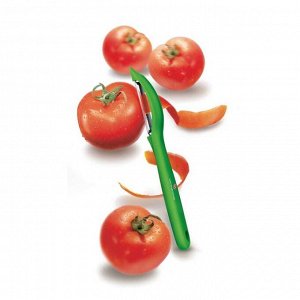 Нож для чистки овощей VICTORINOX универсальный, двустороннее зубчатое лезвие, зелёный