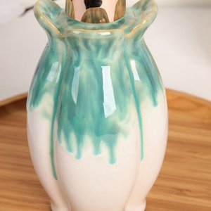 Дозатор для жидкого мыла Доляна «Афродита», 300 мл, цвет бирюзовый