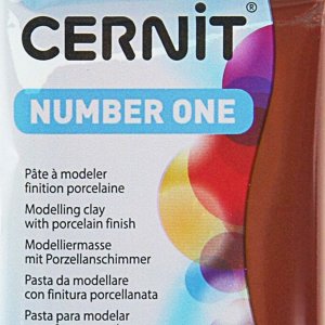 Полимерная глина запекаемая, Cernit Number One, 56 г, коричневая, №800