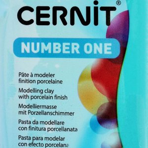 Полимерная глина запекаемая, Cernit Number One, 56 г, бирюзовая, №676