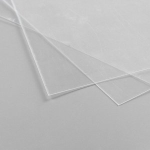 Лист пластика (прозрачный) 30х30 см (набор 3 шт.) 0,3 мм