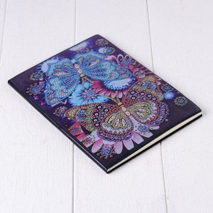 Алмазная вышивка на блокноте «Бабочки» 50 стр
