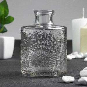Бутылка для аромамасел/декора стекло "Узорная" прозрачная 120 мл 8,6х5,8х5,8 см