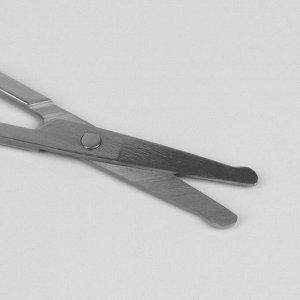 Ножницы безопасные, прямые, 9 см, цвет серебристый