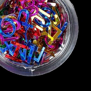 Декоративные элементы «Буквы», разноцветные
