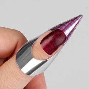 Формы для ногтей, 10 шт, цвет серебристый/фиолетовый