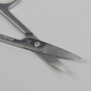 Ножницы маникюрные, загнутые, широкие, 8,5 см, цвет серебристый