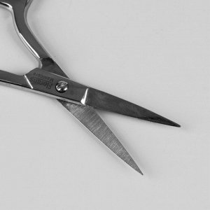 Ножницы маникюрные, прямые, широкие, 9,5 см, цвет серебристый