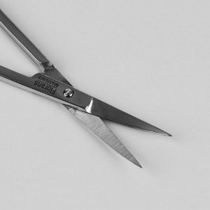 Ножницы маникюрные, загнутые, 10,5 см, цвет серебристый