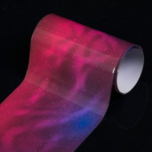 Переводная фольга для декора «Космос», 4 - 50 см, цвет фиолетовый/розовый