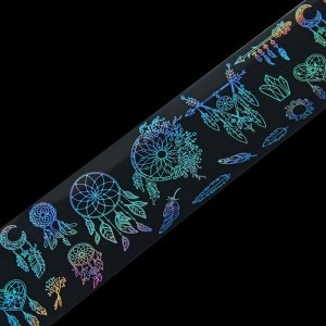 Переводная фольга для декора «Ловец снов», 4 - 80 см, цвет голографичный серебристый