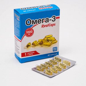 Омега-3 RealCaps, 80 капсул по 1400 мг.