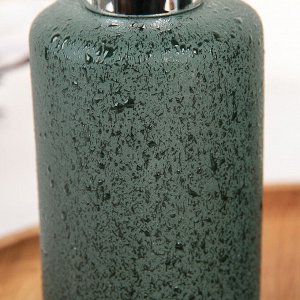 Набор аксессуаров для ванной комнаты «Венера», 3 предмета (дозатор 350 мл, мыльница, стакан), цвет зелёный