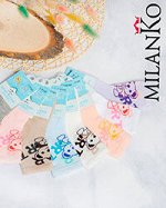 ДЕТСКИЕ БЕСШОВНЫЕ НОСКИ В СЕТКУ МИШКА MILANKO