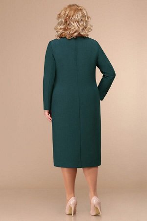 Платье Linia-L Б-1772 темно-зеленый/синий
