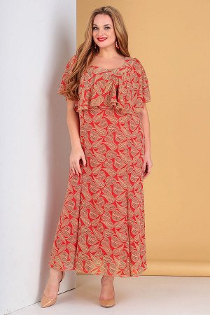 Платье Liona Style 485 красное