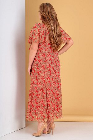 Платье Liona Style 485 красное