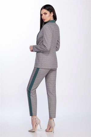 Комплект Комплект LaKona 1264 серый с ментолом 
Рост: 164 см.

Комплект трехпредметный: жакет, блузка и брюки. Жакет выполнен из костюмной ткани, дизайн мелкий педипюль. Блузка выполнена из королевск