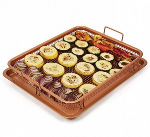 Сетка-корзинка для духовки, фритюра и барбекю Copper Rectangle Crispy Tray (32,5x24,5см)