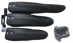 Велосипедные крылья пластмассовые PM-23 черные 26"-29"(1/50)