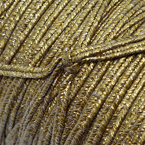Сутаж Сутаж, диаметр 3 мм, цвет antque gold metallic matte, цена указана за 1 м, США