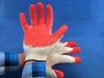 Перчатки х/б ОБЛИВНАЯ ЛАДОНЬ, 1-й облив (10 пар в упак., 300 пар/30 уп. в мешке)