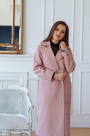 Пальто женское демисезонное 20280  (розовый)