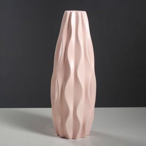 Ваза настольная "Зефир", розовая, 36 см, керамика