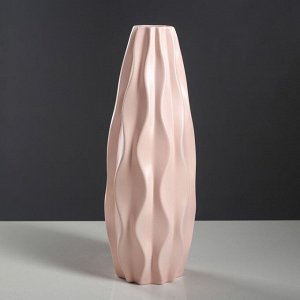 Ваза настольная "Зефир", розовая, 36 см, керамика