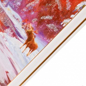 Картина "Зимний закат" 30х40 см (33х43см)