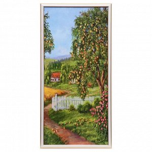 Картина "Деревня летом" 70х33 см (73х36см)