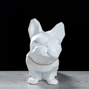 Статуэтка "Собака оригами" белая, 23 см