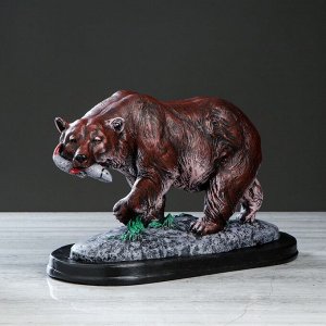 Сувенир "Медведь с рыбой" 25 см, микс