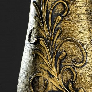 Ваза напольная "Лора", пломбир, золотистая, 71 см, керамика