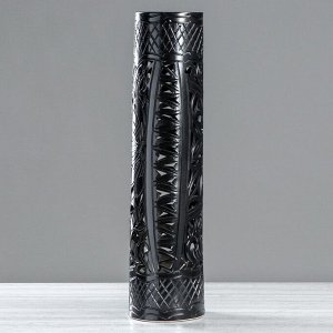 Ваза напольная "Кубок" резка, чёрная, 68 см, керамика