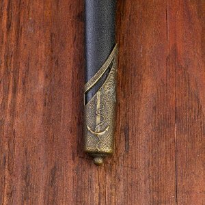 Сув. изд. кортик ножны, с оковками бронза, рукоять черная, гарда завитко 39 см