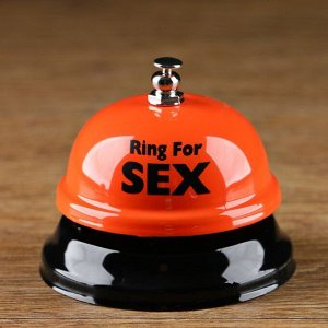 Звонок настольный "Ring for a sex", 7.5х7.5х6.5 см, микс