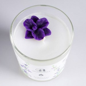 Свеча ароматическая в стакане "Лаванда" с фигуркой, 140 гр