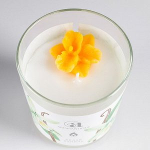 Свеча ароматическая в стакане "Сладкая ваниль" с фигуркой, 140 гр